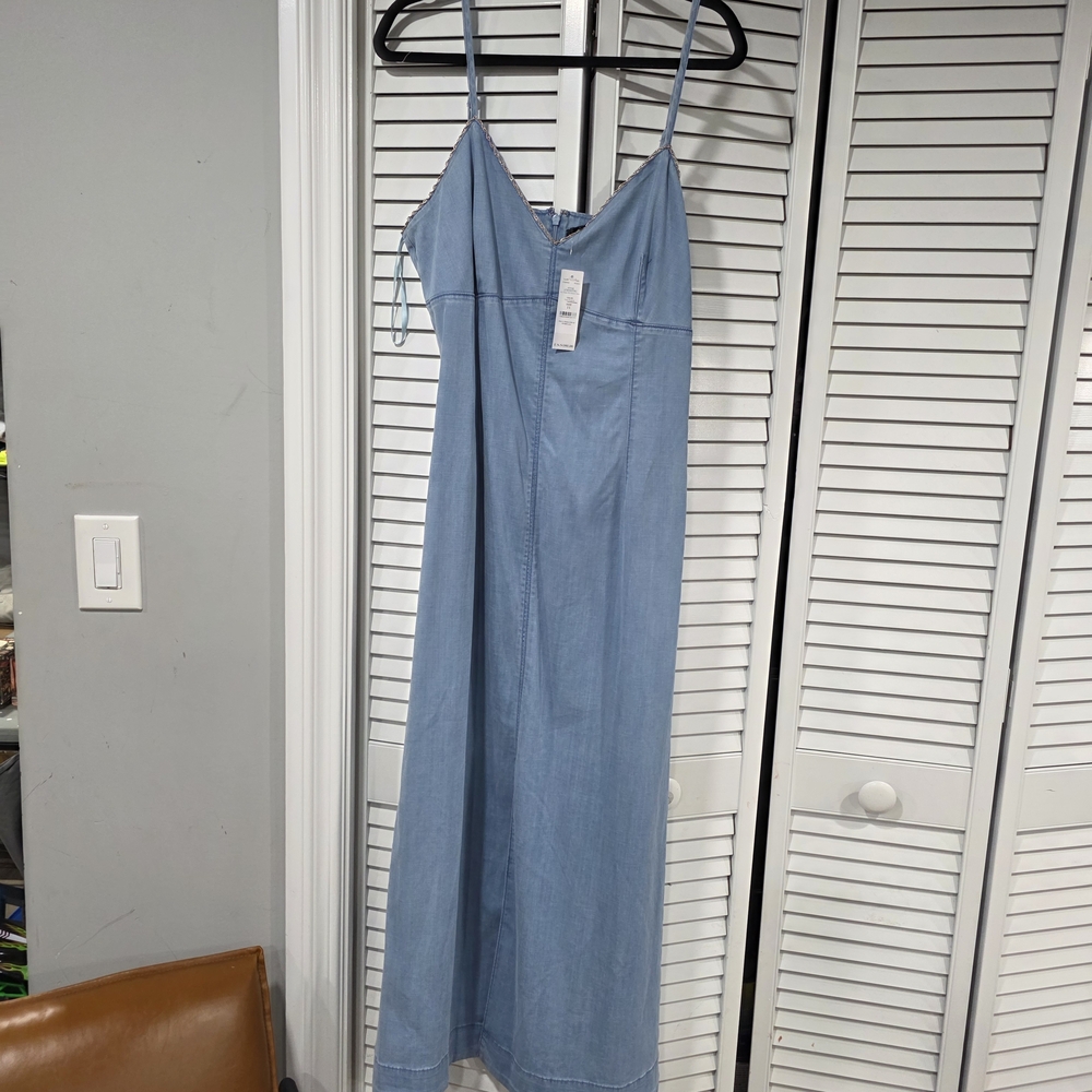 White House Black Market Denim Maxi Dress